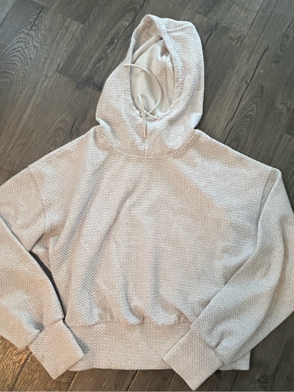 Old Navy Grey Textured Hoodie Pullover